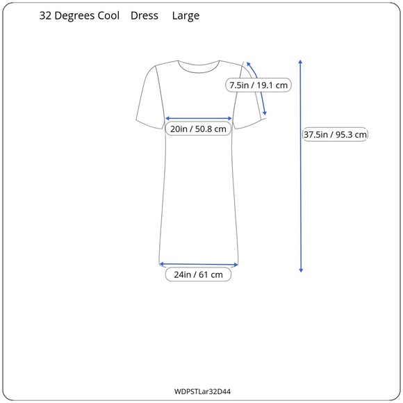 🔥NWT🔥 32 Degrees Cool Women’s Short Sleeve Dress - Picture 6 of 6